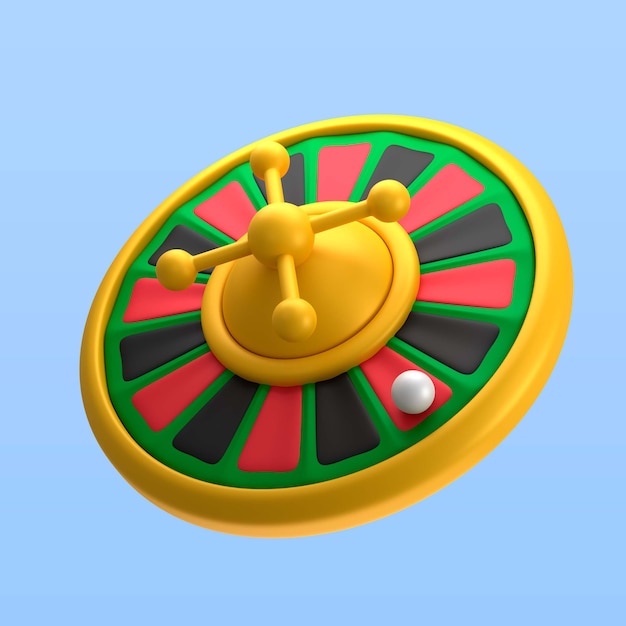 PSD gratuit rendu d'icône de roulette de casino