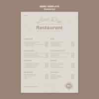 PSD gratuit restaurant modèle de menu design