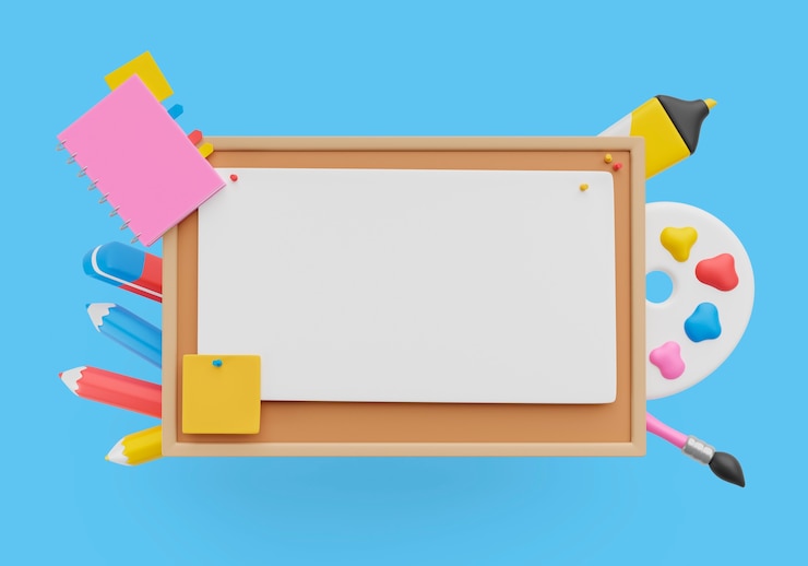 PSD gratuit retour à l'arrière-plan de la bannière vierge de l'école
