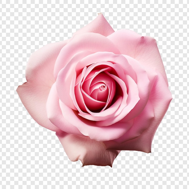 PSD gratuit une rose rose fraîche isolée sur un fond transparent