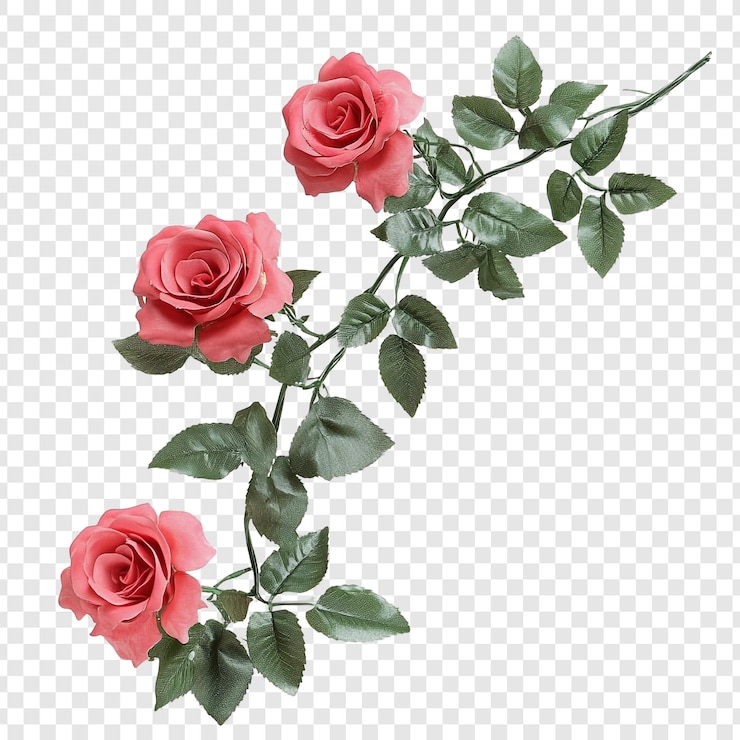 PSD gratuit des roses roses élégantes sur une vigne