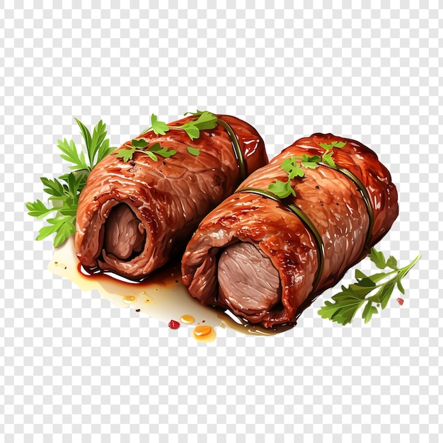 PSD gratuit rouleaux de bœuf rouladen isolés sur fond transparent