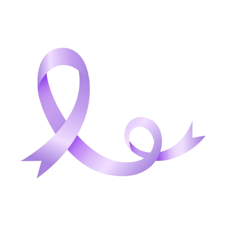 PSD gratuit ruban de cancer réaliste
