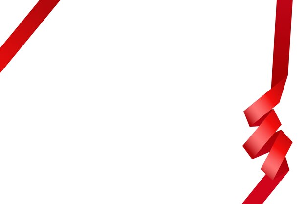 Un ruban rouge réaliste isolé