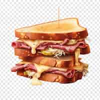 PSD gratuit sandwich reuben isolé sur fond transparent