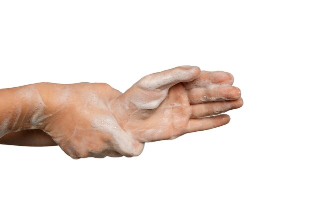 Se laver les mains isolé