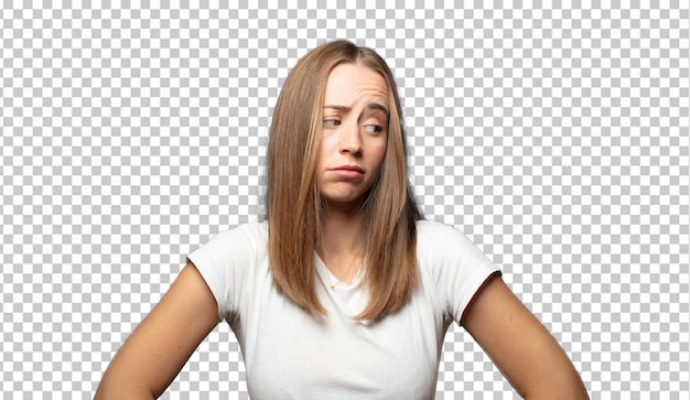 se sentir triste et stressé contrarié à cause d'une mauvaise surprise avec un regard négatif anxieux
