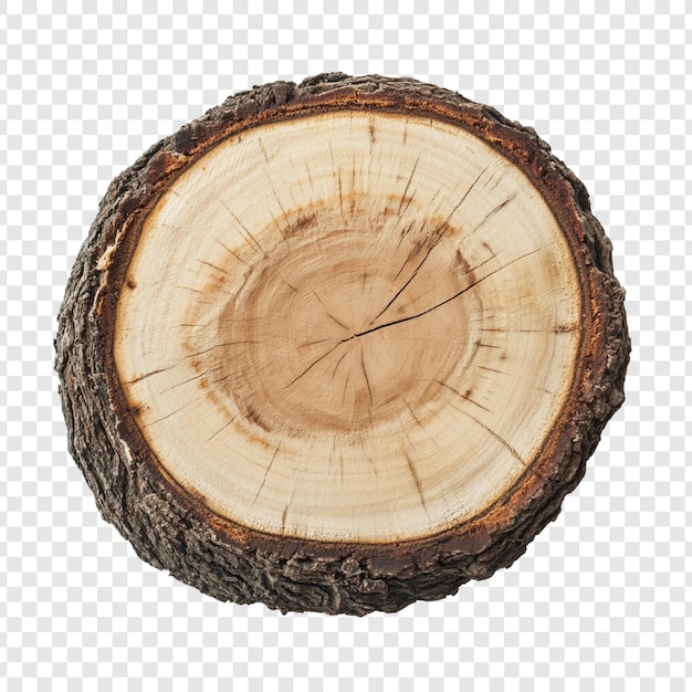 Section transversale d'un tronc d'arbre Un regard détaillé sur les anneaux et la texture