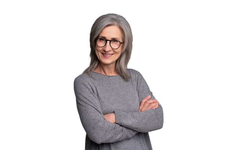 PSD gratuit senior femme souriante