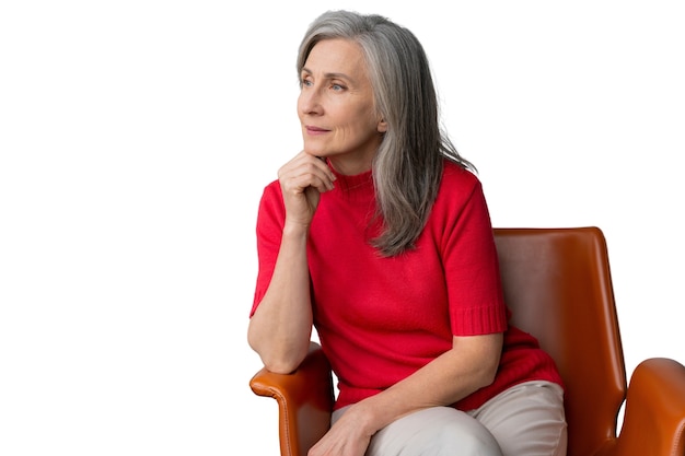 Senior femme souriante