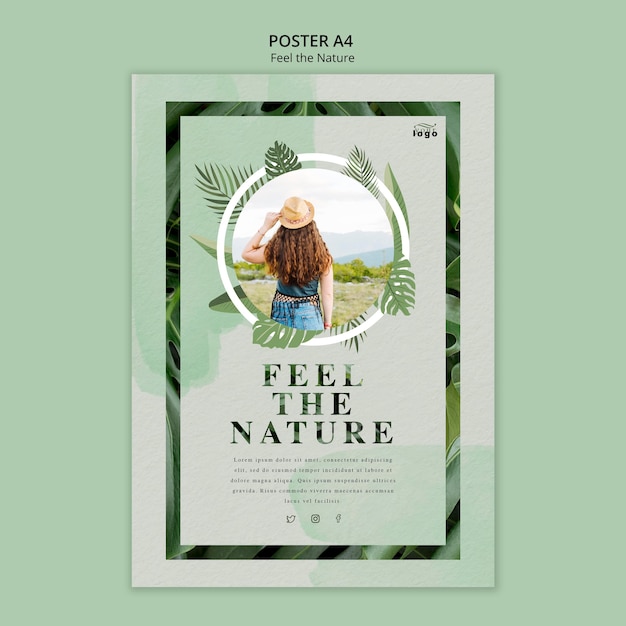 PSD gratuit sentez l'affiche de la nature