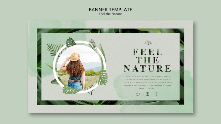 PSD gratuit sentez la bannière de la nature