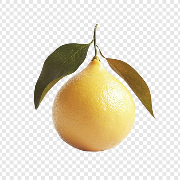 Un seul citron mûr avec des feuilles citrus jaune vibrant fraîcheur et éclat alimentation saine vitamine C