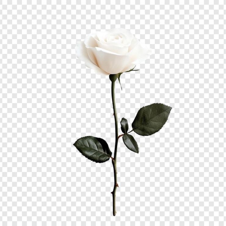 PSD gratuit une seule rose blanche élégance et pureté