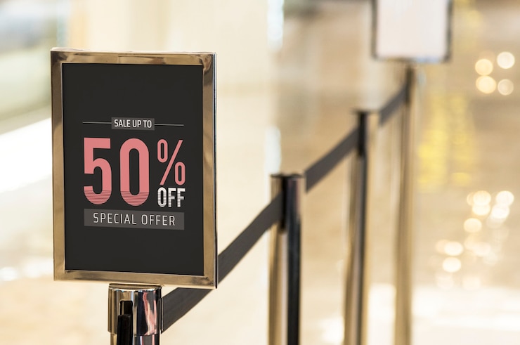 PSD gratuit signalisation discount boutique