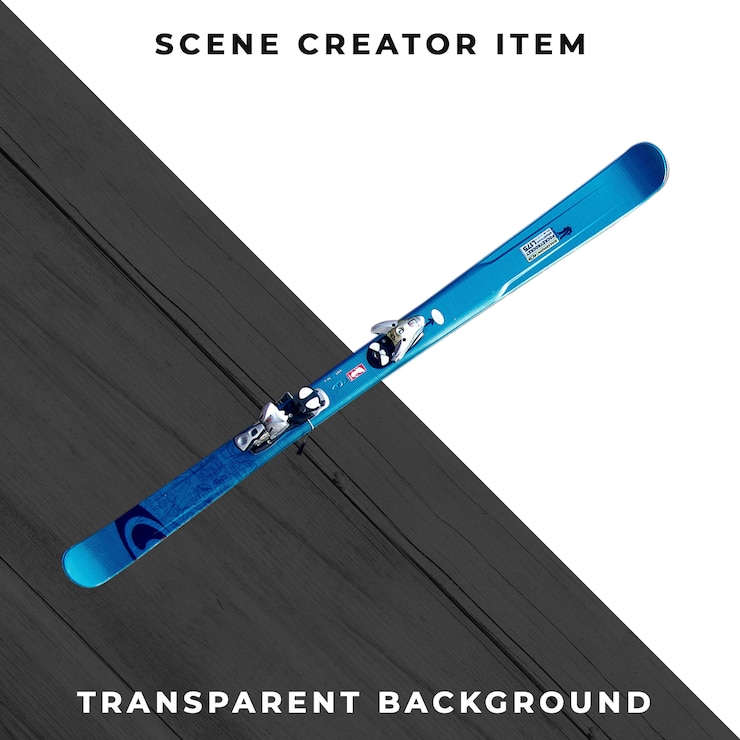 PSD gratuit ski isolé avec un tracé de détourage.