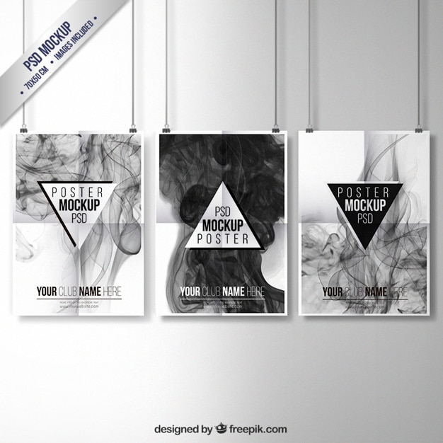 PSD gratuit smoky collection des affiches