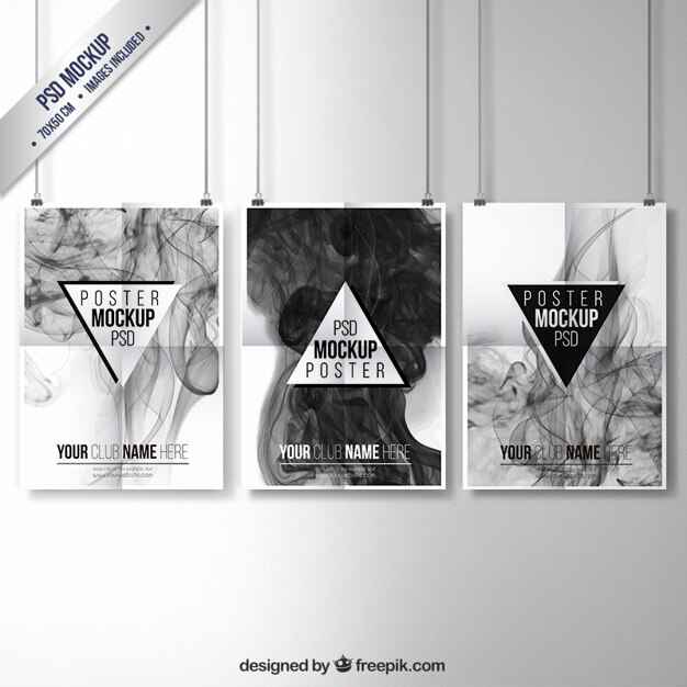PSD gratuit smoky collection des affiches