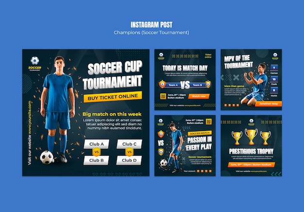 PSD gratuit soccer champions  template