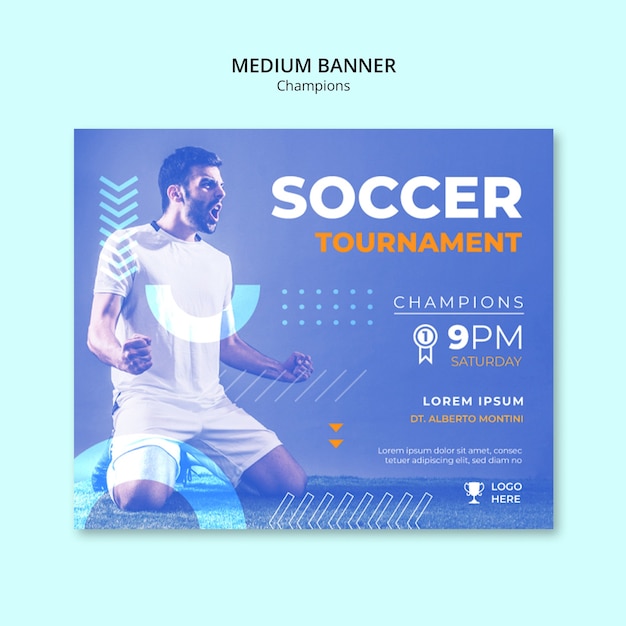 PSD gratuit soccer champions  template