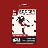 PSD gratuit soccer tournament template design