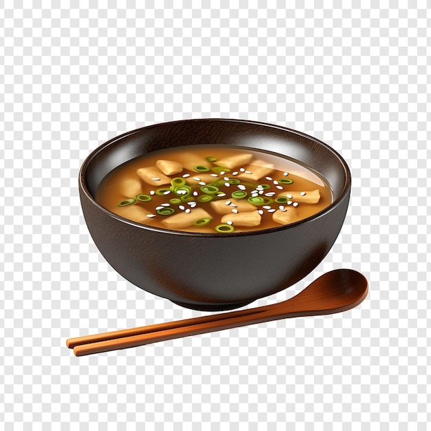 PSD gratuit soupe de miso isolée sur un fond transparent