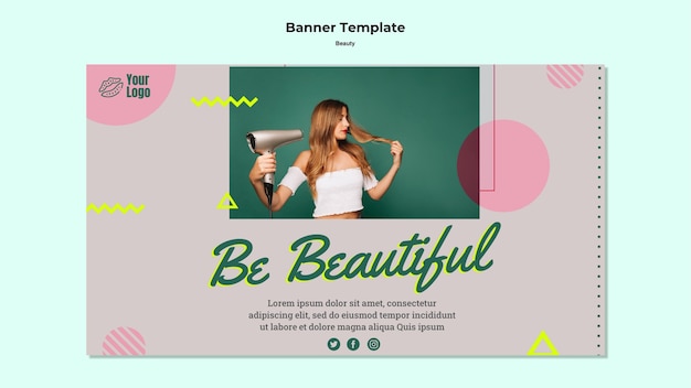Soyez Beau Modèle Web De Bannière