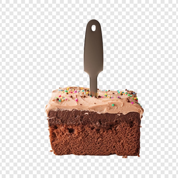 PSD gratuit spatule de gâteau isolée sur fond transparent