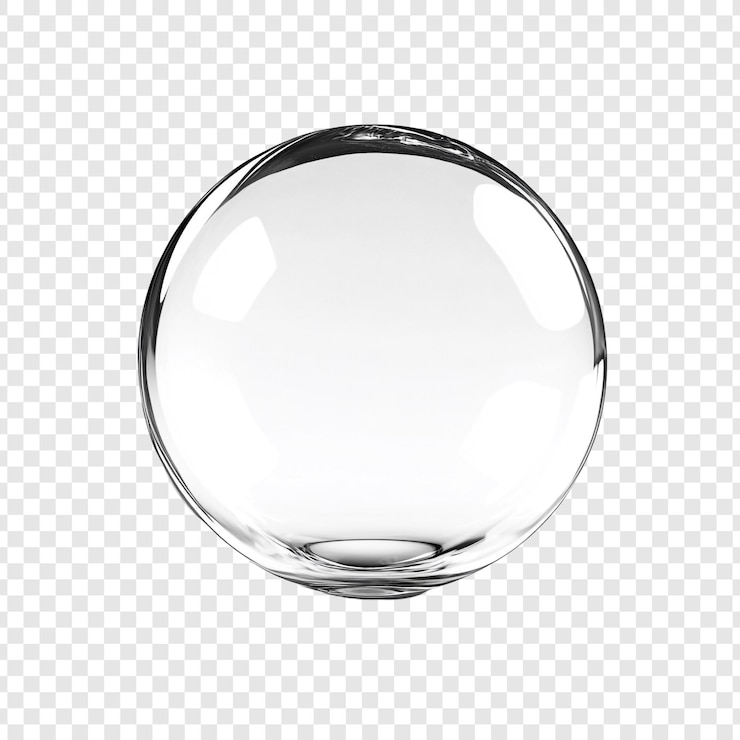 PSD gratuit la sphère de verre transparente: une étude sur la lumière et la réflexion