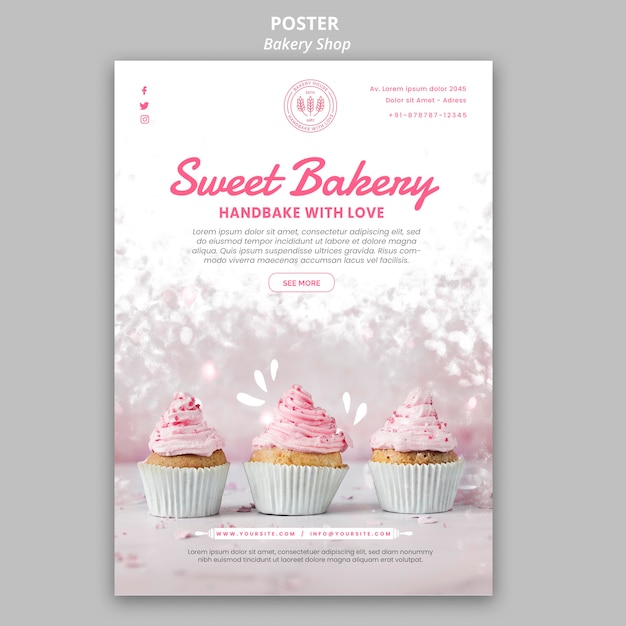 Style d'affiche de boulangerie