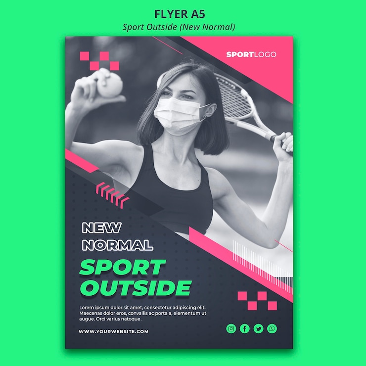 PSD gratuit style de flyer sport extérieur concept