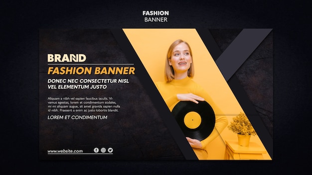 PSD gratuit style de modèle de bannière de mode