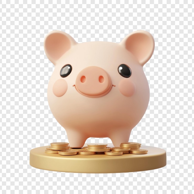 PSD gratuit une sucette heureuse, des pièces d'or économisées, un succès financier joyeux, de la richesse.
