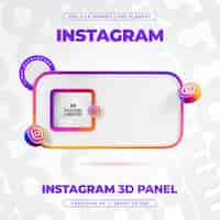 PSD gratuit suivez-nous sur le profil instagram les médias sociaux render 3d isolé pour la composition