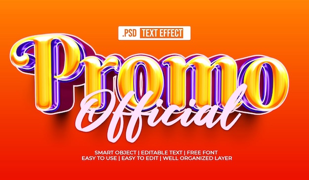 PSD gratuit super effet de style de texte