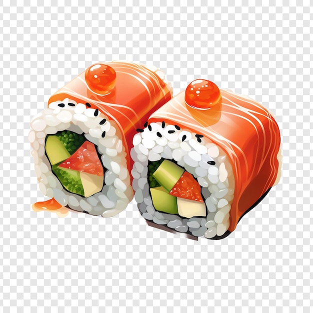 PSD gratuit sushis isolés sur fond transparent