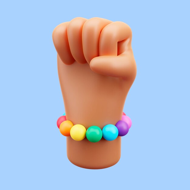 Le symbole de la fierté en 3D