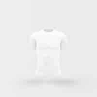 PSD gratuit t-shirt blanc flottant sur blanc