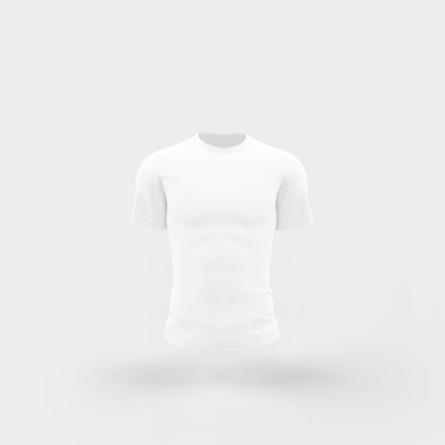 t-shirt blanc flottant sur blanc