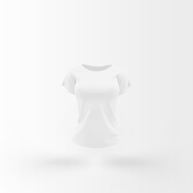 PSD gratuit t-shirt blanc flottant sur blanc