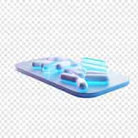 PSD gratuit tablette 3d drug health isolée sur un fond transparent