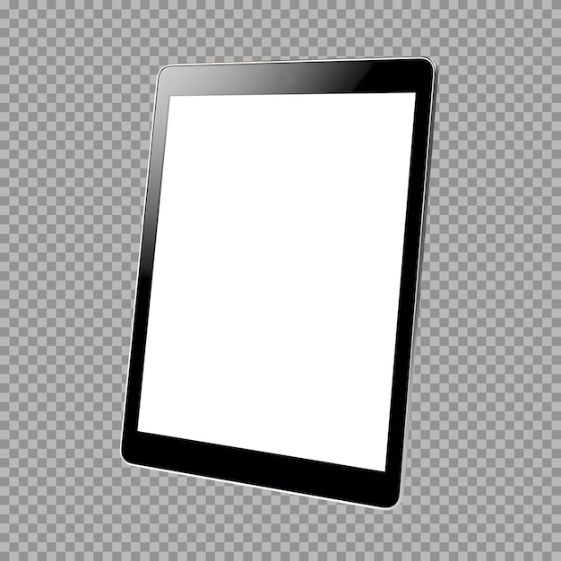 PSD gratuit tablette noire avec maquette d'écran vierge