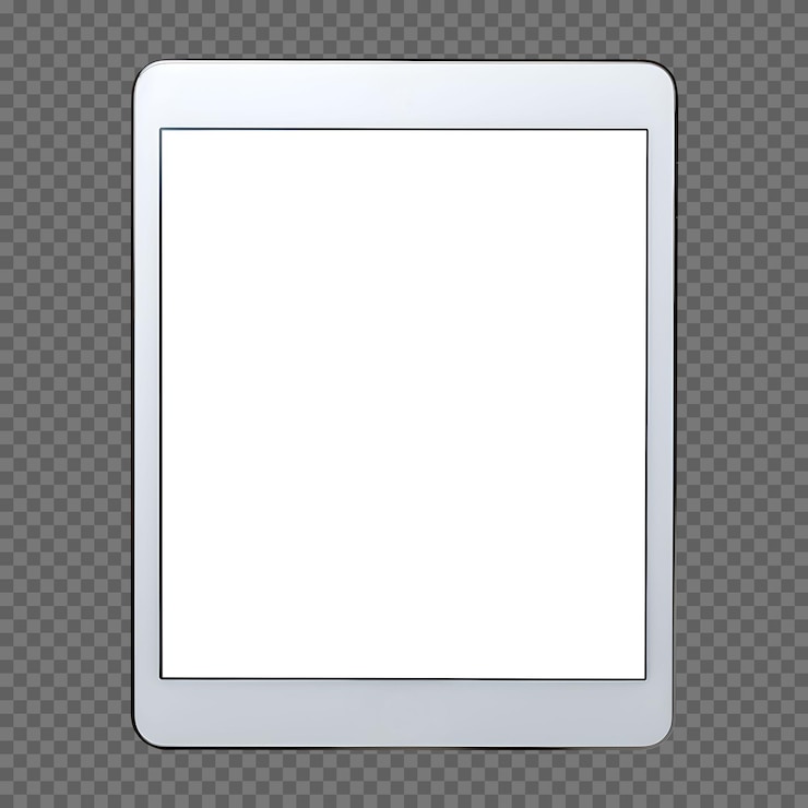 PSD gratuit tablette d'ordinateur blanche avec maquette d'écran vide