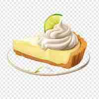 PSD gratuit tarte au citron vert isolé sur fond transparent