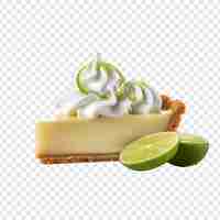 PSD gratuit tarte au citron vert isolé sur fond transparent