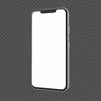 PSD gratuit téléphone portable avec maquette psd à écran blanc