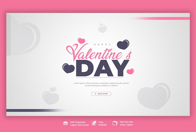 Template De Bannière Web Pour La Saint-valentin Et Les Super Ventes