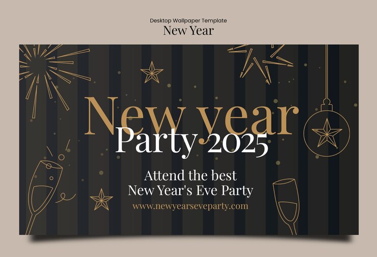 PSD gratuit template de célébration de la bonne année