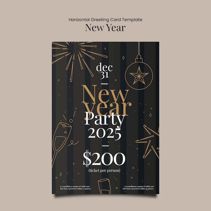 PSD gratuit template de célébration de la bonne année
