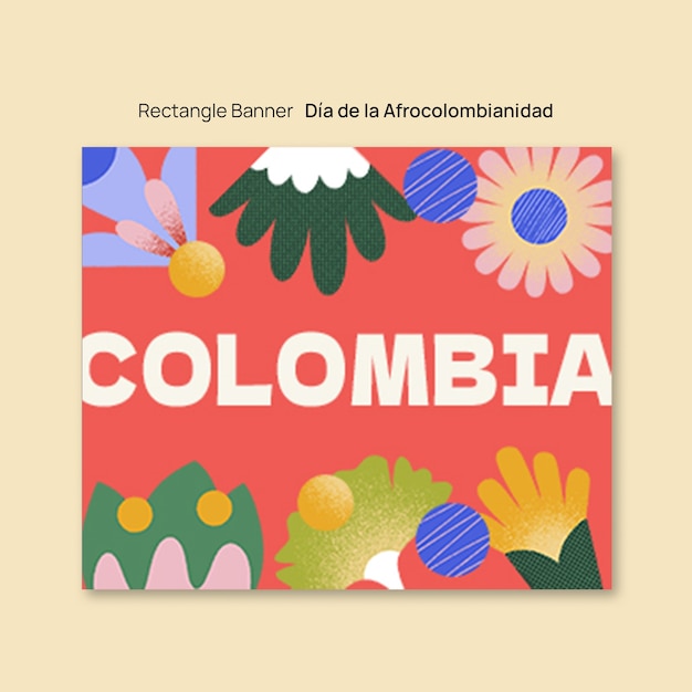 PSD gratuit template de célébration de la journée de l'afrocolombianité